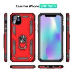 Wholesale iPhone 11 (6.1in) Tech Armor Ring Grip Case with Metal Plate (Silver)